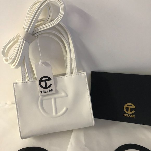 Telfar White Small Shopping Bag